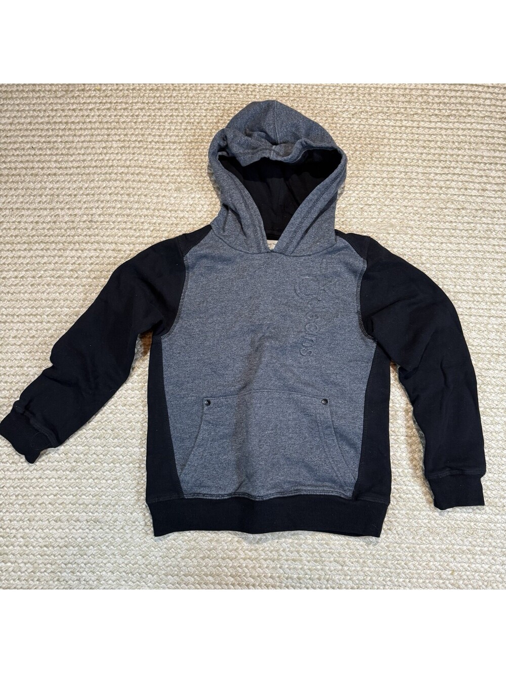 Calving Klein Youth Boys Black And Grey Pullover Hoodie Youth Size 7